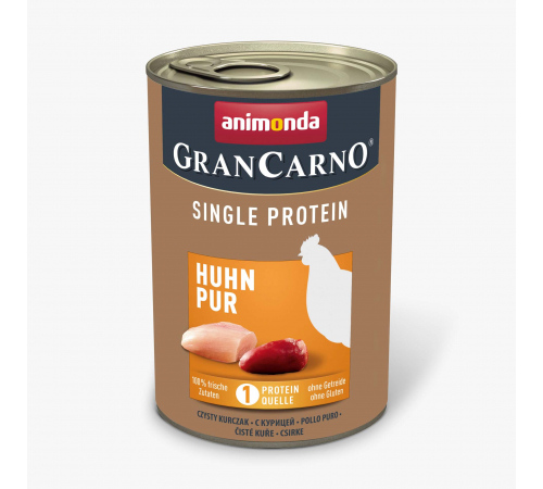 Nassfutter für Hunde – Animonda GranCarno Adult Single Protein Huhn pur 400 g