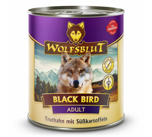 Nassfutter für Hunde – Wolfsblut Black Bird Adult 800 g
