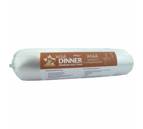 Wild Dinner Gourmet-Wurst Wild mit Reis 400 g