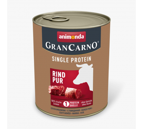 Влажный корм для собак – Animonda GranCarno Adult Single Protein Rind pur 800 g