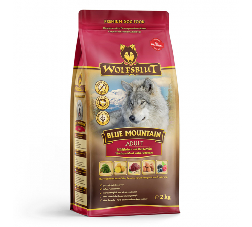 Trockenfutter für Hunde – Wolfsblut Blue Mountain Adult 2 kg