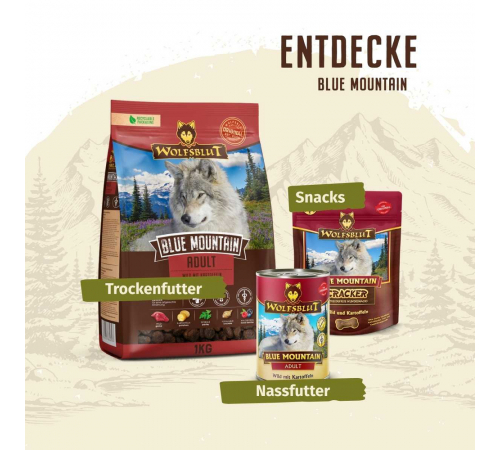 Trockenfutter für Hunde – Wolfsblut Blue Mountain Adult 2 kg