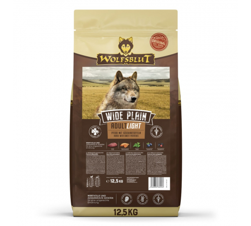 Сухой корм для собак – Wolfsblut Wide Plain light 12,5 kg