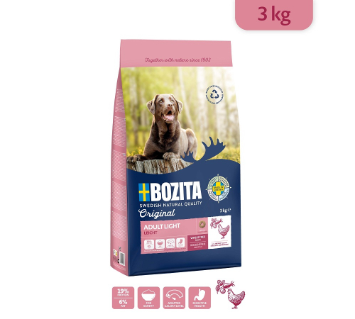 Сухой корм для собак – Bozita Original Adult Light Huhn 3 kg