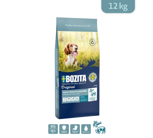 Trockenfutter für Hunde – Bozita Original Adult Sensitive Lamm und Reis 12 kg