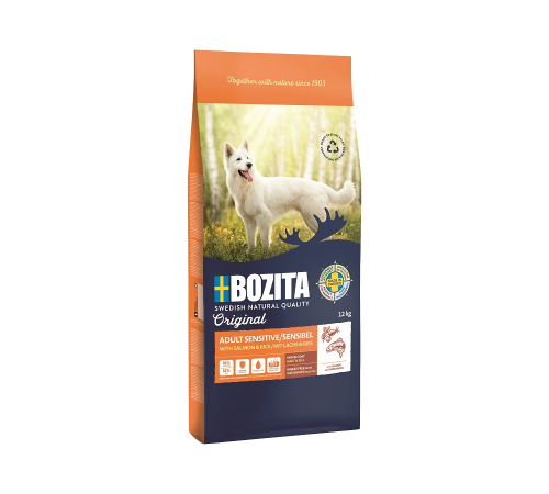 Сухий корм для собак – Bozita Original Adult Sensitive mit Lachs und Reis 12 kg
