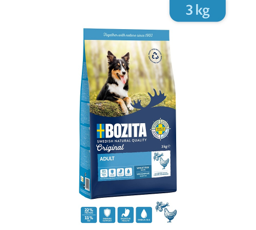 Сухой корм для собак – Bozita Original Adult weizenfrei mit Huhn 3 kg