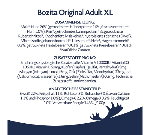 Сухой корм для собак – Bozita Original Adult XL Huhn 12 kg
