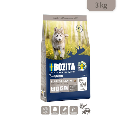 Сухой корм для собак – Bozita Original Puppy & Junior XL mit Lamm 3 kg