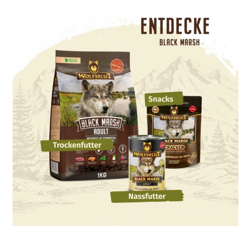 Trockenfutter für Hunde – Wolfsblut Black Marsh Adult 12,5 kg