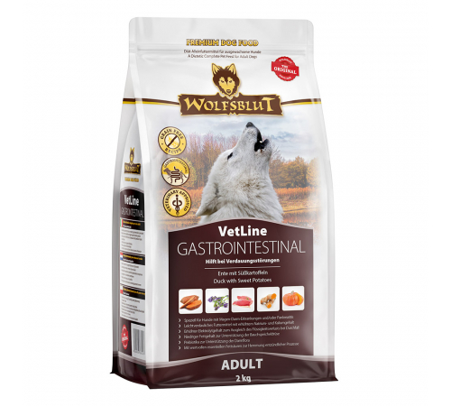 Diät-Alleinfuttermittel für Hunde – Wolfsblut VetLine Gastrointestinal 2 kg