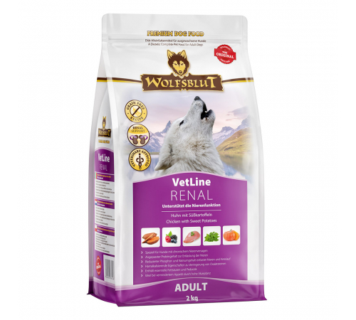 Diät-Alleinfuttermittel für Hunde – Wolfsblut VetLine Renal 2 kg