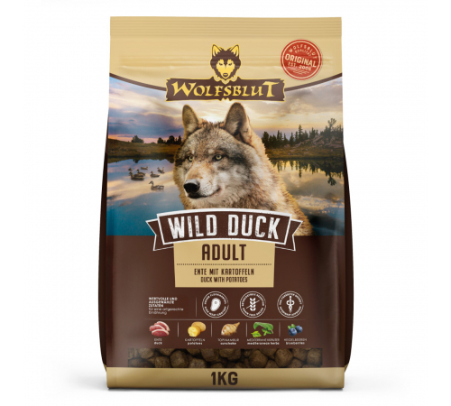 Сухой корм для собак – Wolfsblut Wild Duck Adult 1 kg