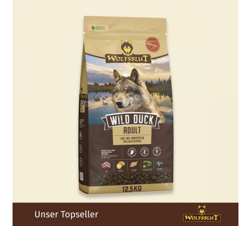 Сухой корм для собак – Wolfsblut Wild Duck Adult 12,5 kg