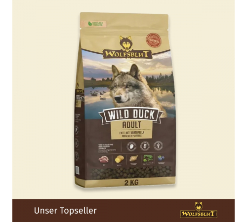 Сухой корм для собак – Wolfsblut Wild Duck Adult 2 kg