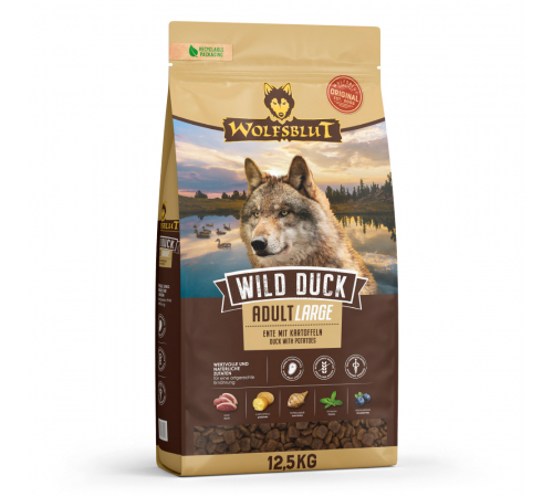 Сухой корм для собак – Wolfsblut Wild Duck Large Breed 12,5 kg
