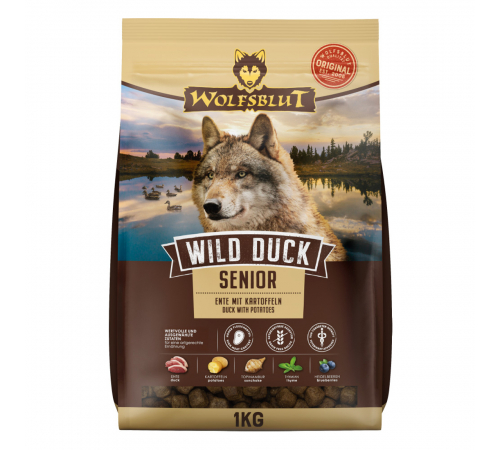 Сухий корм для собак – Wolfsblut Wild Duck Senior 1 kg