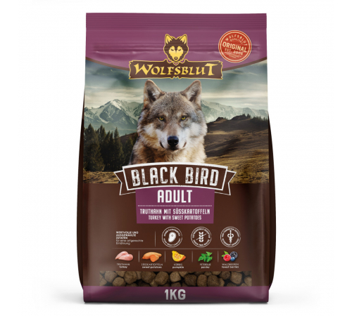 Trockenfutter für Hunde – Wolfsblut Black Bird Adult 1 kg