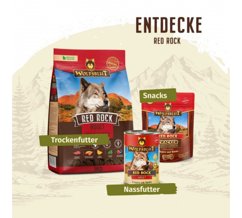 Trockenfutter für Hunde – Wolfsblut Red Rock Adult 2 kg