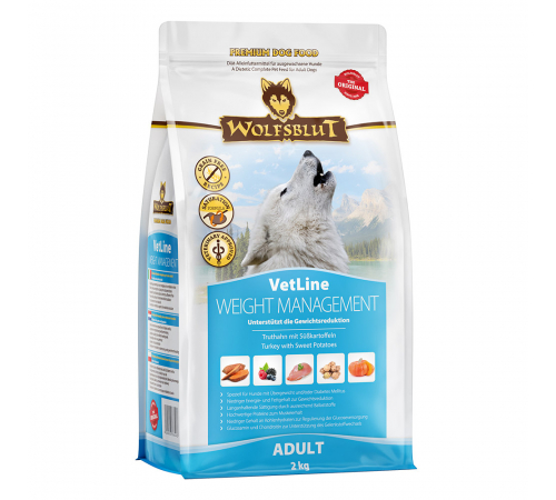 Diät-Alleinfuttermittel für Hunde – Wolfsblut VetLine Weight Management 2 kg