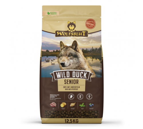 Trockenfutter für Hunde – Wolfsblut Wild Duck Senior 12,5 kg