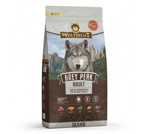 Trockenfutter für Hunde – Wolfsblut Grey Peak Adult 12,5 kg