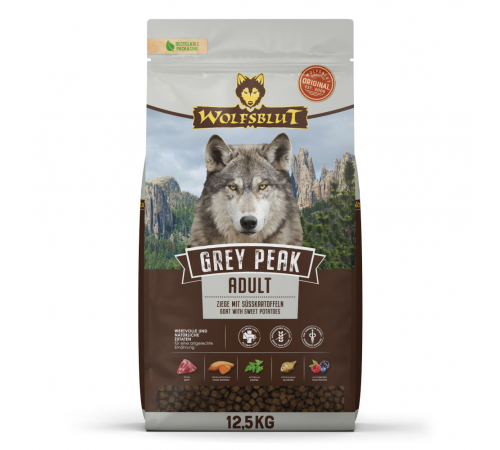 Trockenfutter für Hunde – Wolfsblut Grey Peak Adult 12,5 kg