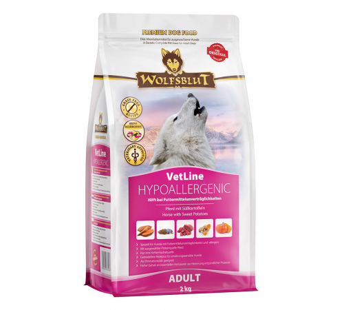Diät-Alleinfuttermittel für Hunde – Wolfsblut VetLine Hypoallergenic 2 kg