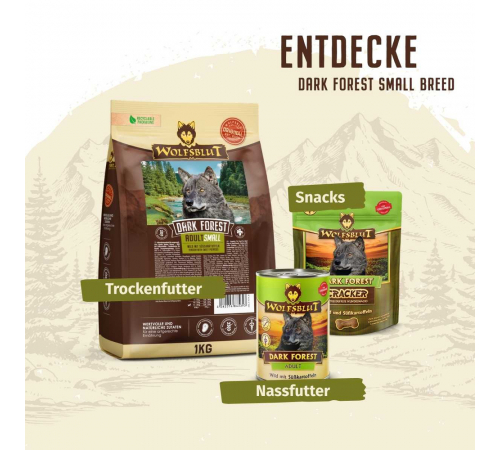 Trockenfutter für Hunde – Wolfsblut Dark Forest Small Breed 1 kg