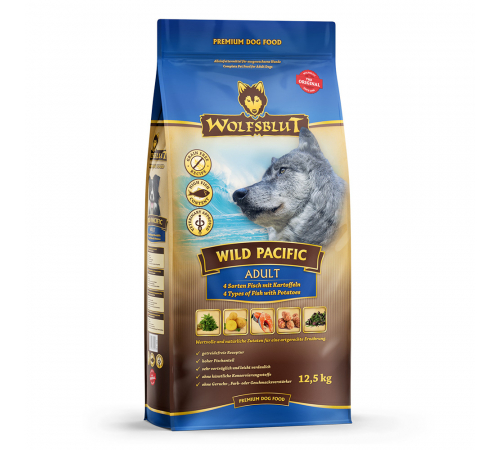 Trockenfutter für Hunde – Wolfsblut Wild Pacific Adult 12,5 kg