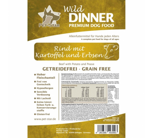 Wild Dinner Rind Getreidefrei 3 kg
