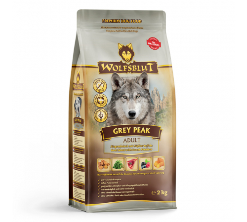 Trockenfutter für Hunde – Wolfsblut Grey Peak Adult 2 kg