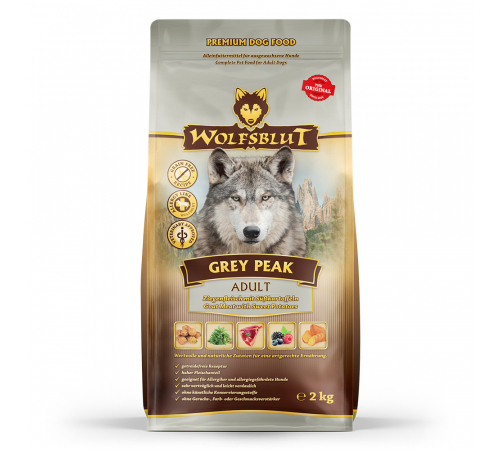Trockenfutter für Hunde – Wolfsblut Grey Peak Adult 2 kg