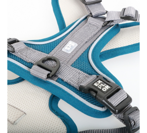 Duvoplus EXPLOR Ultimate Fit No-Pull-Geschirr - petrol blue - XL - 52-66cm - 71-104cm