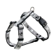 Trixie Geschirr Silver Reflect - Pfotenmotiv - 49-65 cm / 20mm