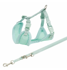 Trixie Junior Welpen-Softgeschirr mit Leine - mint