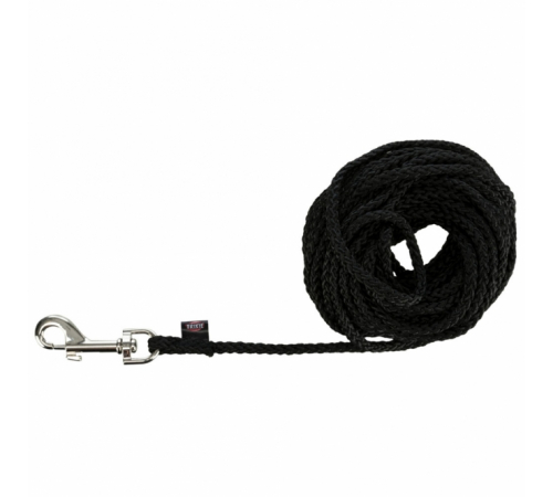 Trixie Schleppleine aus Nylon - schwarz, 15 m