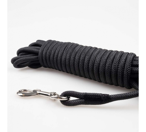 Duvoplus EXPLOR Trackingleine Classic rund - schwarz - 15m/8mm