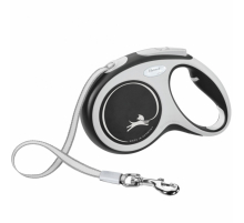 FLEXI Rollleine New COMFORT Gurt - 5m, bis 25kg - schwarz