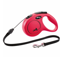 FLEXI Rollleine New CLASSIC Seil - 5m, bis 20kg - Rot