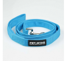 Pet-Star Leine (passend zum Pet-Star Softgeschirr / Netzgeschirr) - Blau