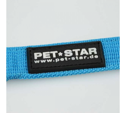 Pet-Star Leine (passend zum Pet-Star Softgeschirr / Netzgeschirr) - Blau