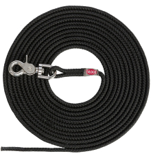 Trixie Schleppleine, rund aus Segeltau mit Trigger Snap Hook - schwarz - 20 m