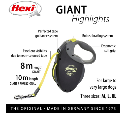 Flexi Rollleine GIANT Gurt - 8m / 25kg