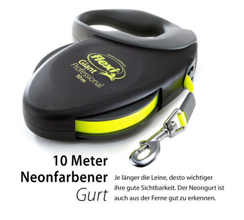 FLEXI Rollleine GIANT PROFESSIONAL Gurt - 10m / 50kg