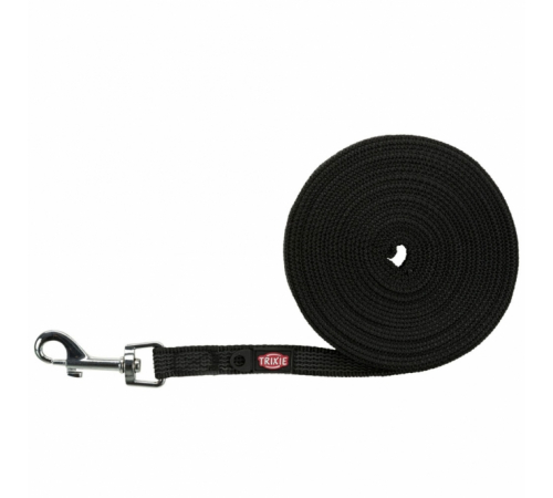 Trixie Schleppleine, gummiert - schwarz - 5 m/15 mm