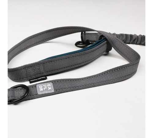 Duvoplus EXPLOR Ultimate Fit 2in1 Leine Classic - petrol blue - 180cm - 16mm