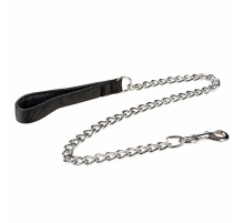 Duvoplus Kettenleine mit gepolstertem Griff - schwarz - 100cm/4mm