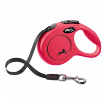 FLEXI Rollleine New CLASSIC Gurt - 3m, bis 12kg - Rot