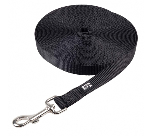 Duvoplus EXPLOR Trackingleine Classic flach - schwarz - 5m/20mm